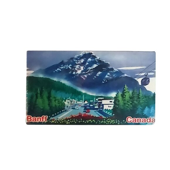 Banff Canada Mountains Landscape Fridge Magnet Souvenir - Picture 1 of 3